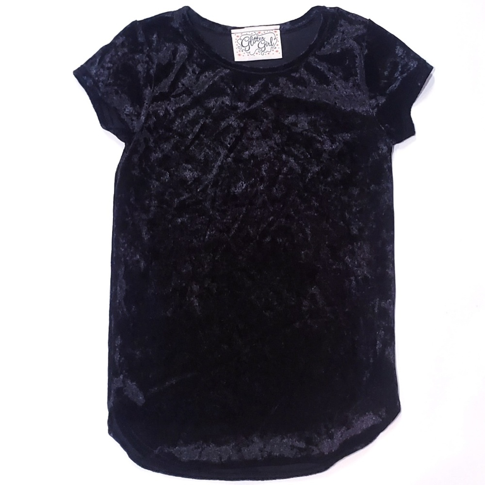 Glitter Girl Black Velvet Dress